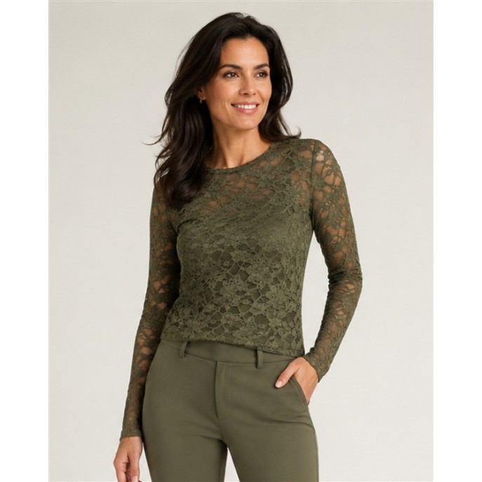 Lady Day kanten shirt Joss Deep Forest Lady Day kanten shirt Joss Deep Forest